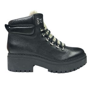 Marc Fisher LTD Nairy Leather Lace-Up Booties - Size 8